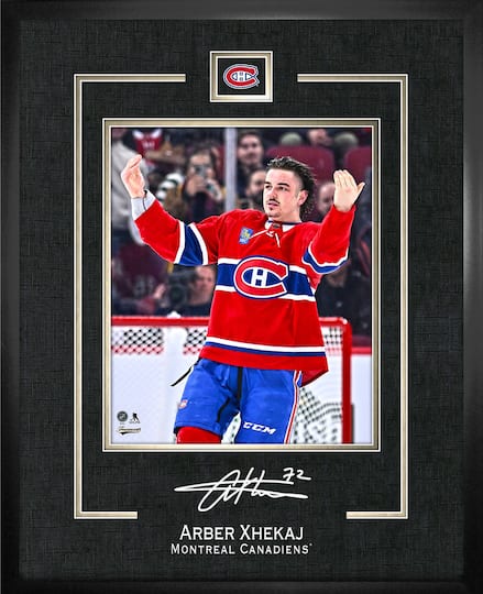 Arber Xhekaj 16" x 20" Replica Signature Frame Canadiens